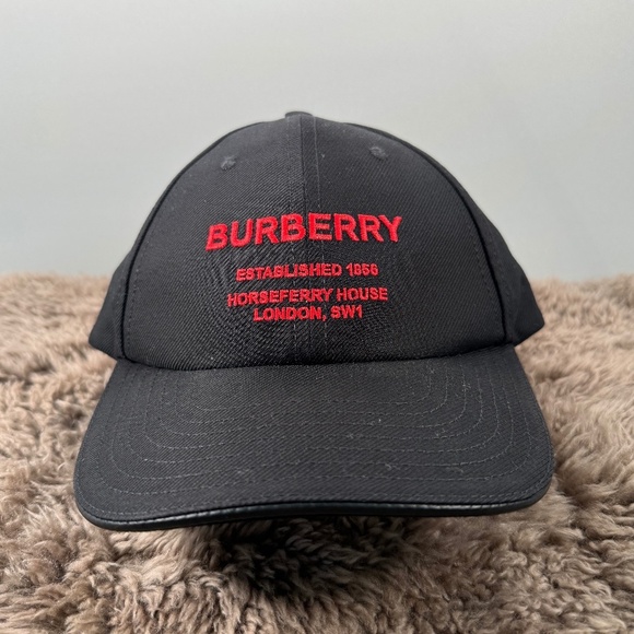 Burberry Horseferry-Motif Canvas Baseball Cap - Picture 1 of 9